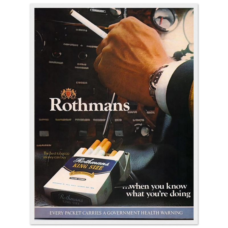 Rothmans Vintage Poster Ad - Rothman Kingsize
