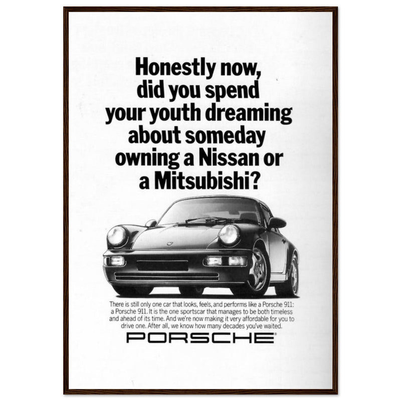 Porsche 911 Vintage Ad Poster
