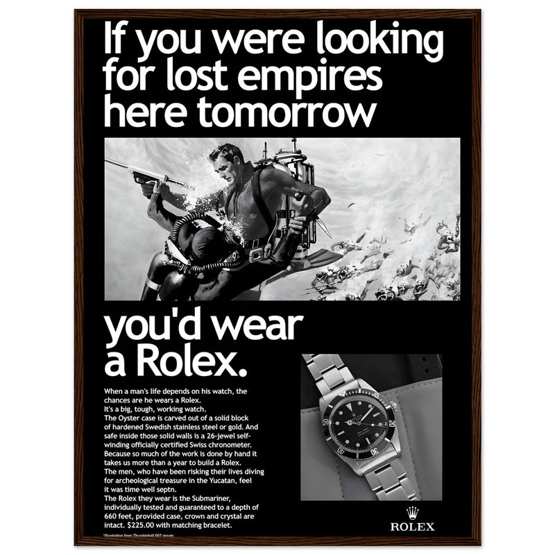 Rolex Submariner Vintage Poster Ad
