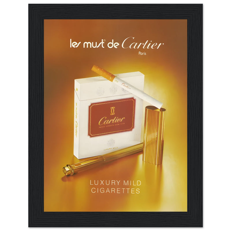 Cartier Luxury Mild Cigarettes Vintage Poster Ad