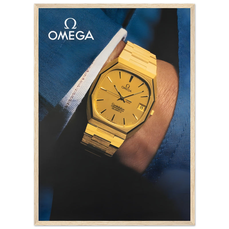Omega Gold Vintage Poster Ad