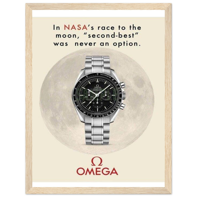 Omega Race to the Moon Vintage Poster Ad
