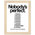 Porsche Nobody's Perfect Le Man Vintage Poster Ad