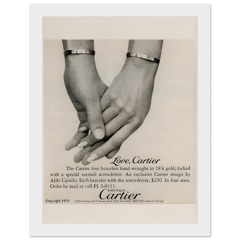 Cartier Love Bangles Vintage Poster