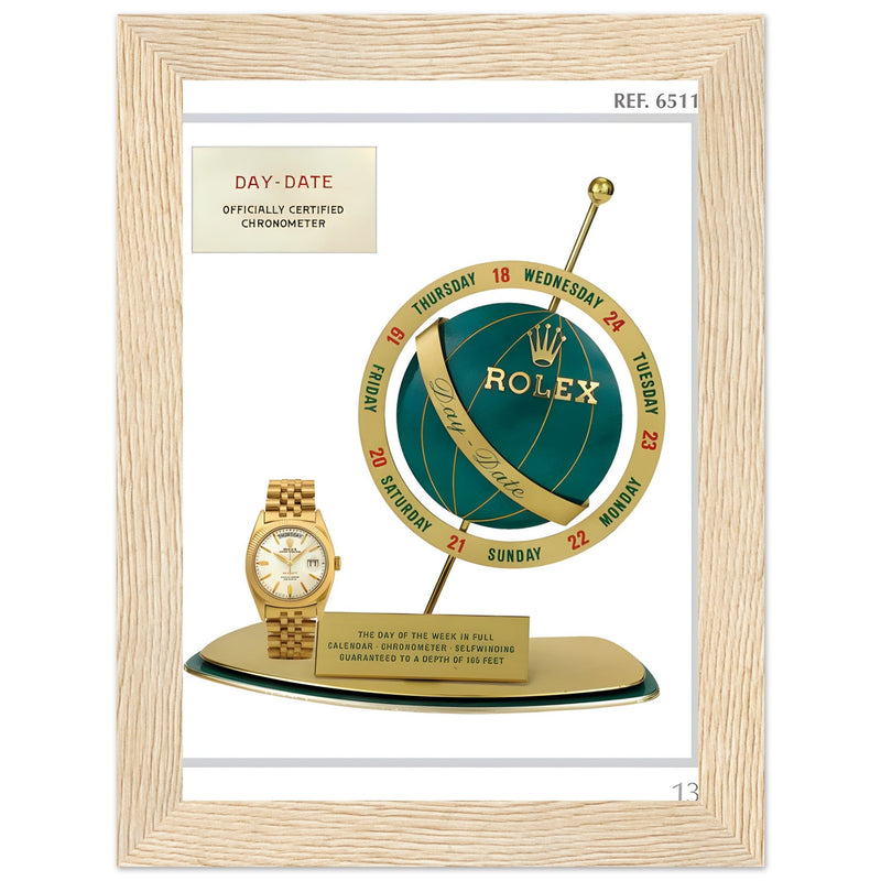 Rolex Day-Date Globe Vintage Poster Ad