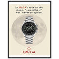 Omega Race to the Moon Vintage Poster Ad
