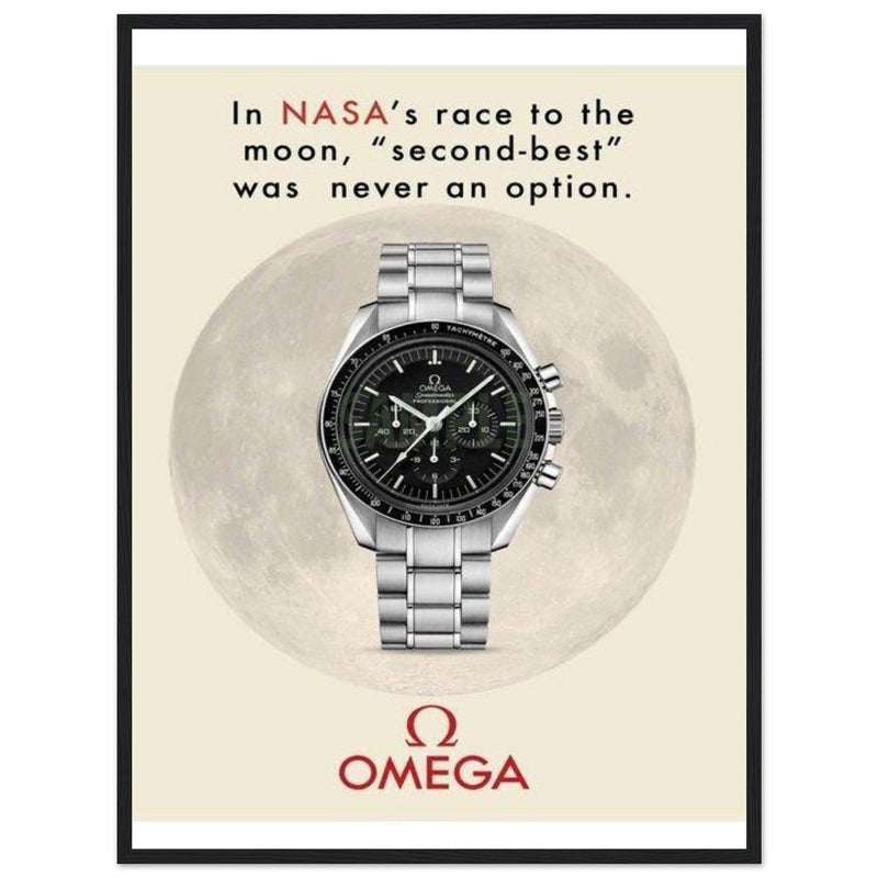 Omega Race to the Moon Vintage Poster Ad