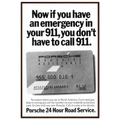 Porche 24 Road Assistance Vintage Poster Ad