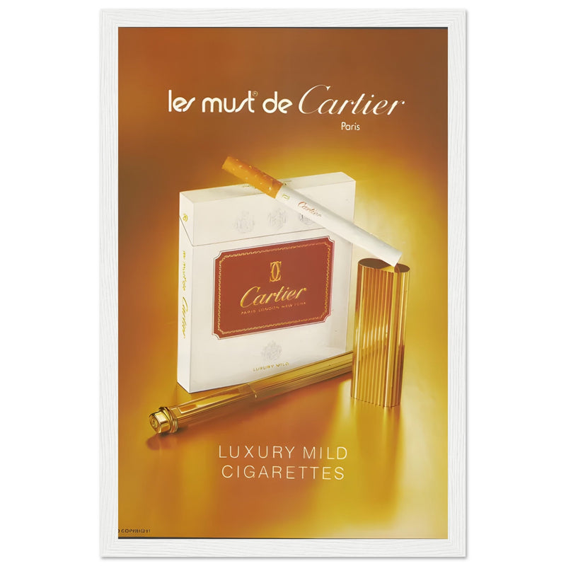 Cartier Luxury Mild Cigarettes Vintage Poster Ad