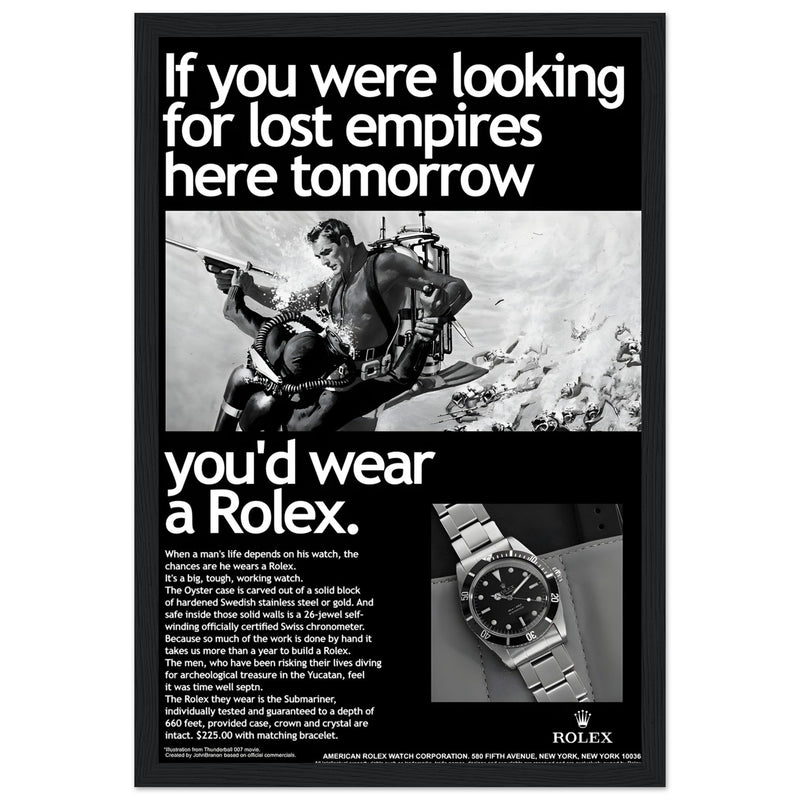 Rolex Submariner Vintage Poster Ad
