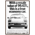 Porsche 99% Resale Price - Vintage Ad Poster