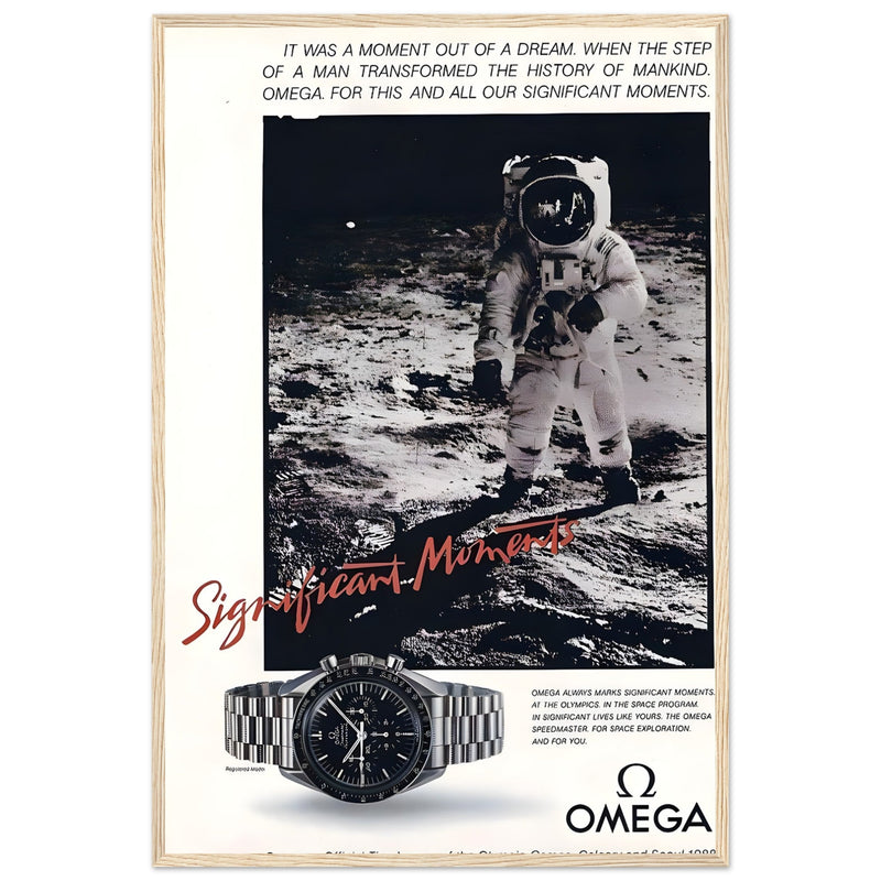 Omega Moon Vintage Poster Ad