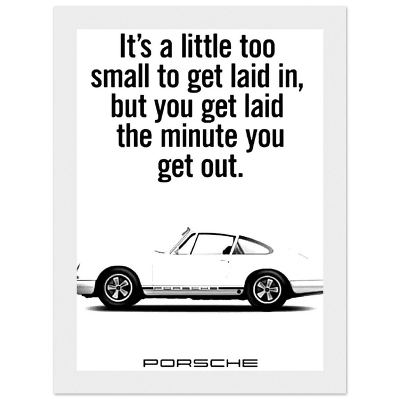 Porsche Vintage Poster  White 911