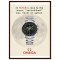 Omega Race to the Moon Vintage Poster Ad