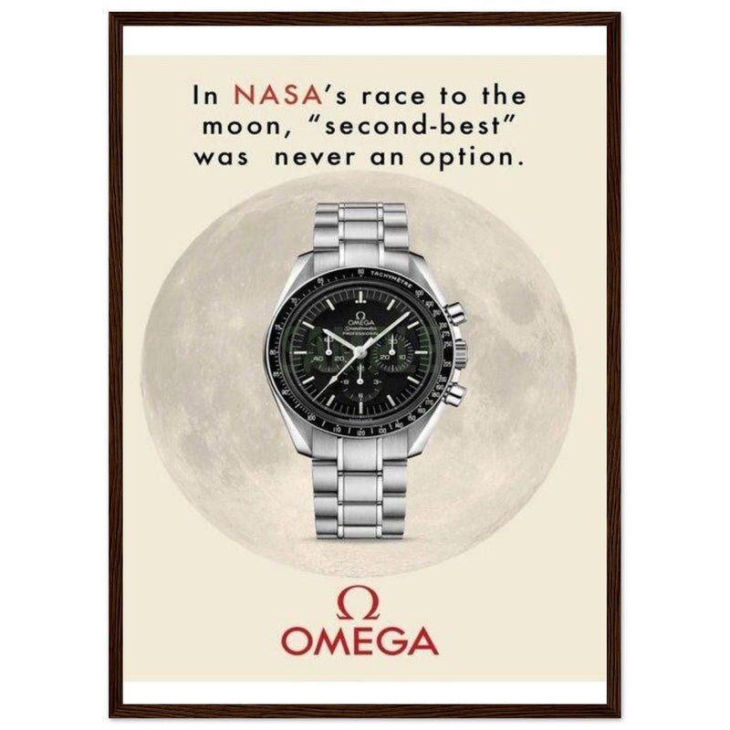 Omega Race to the Moon Vintage Poster Ad