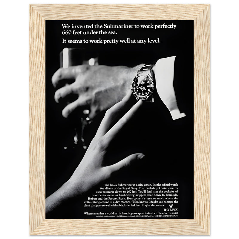 Rolex Submariner Any Level Vintage Poster Ad