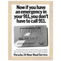 Porche 24 Road Assistance Vintage Poster Ad