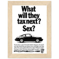 Porsche Tax Vintage Poster Ad