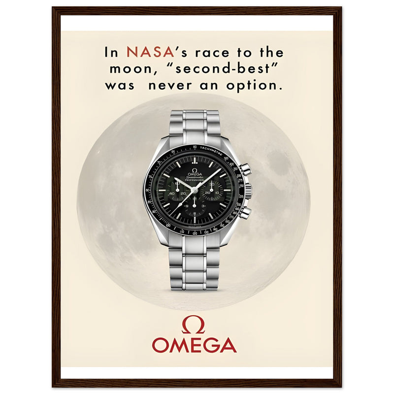 Omega Race to the Moon Vintage Poster Ad