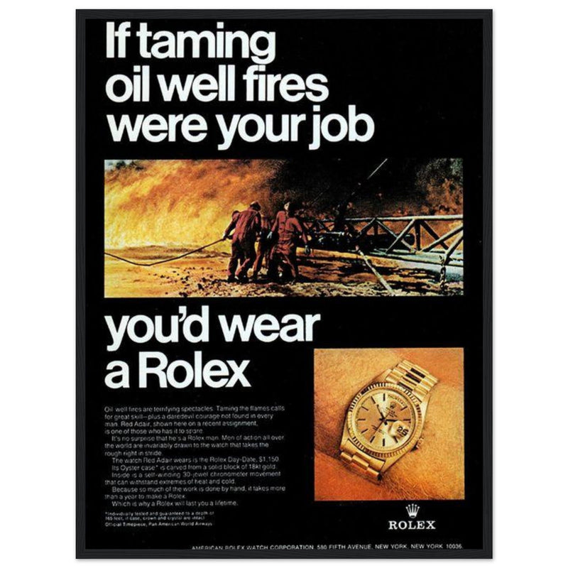 Rolex Day-Date Vintage Poster Ad