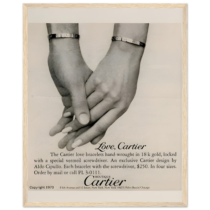 Cartier Love Bangles Vintage Poster