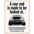 Porsche 911 Vintage Poster - Rear End