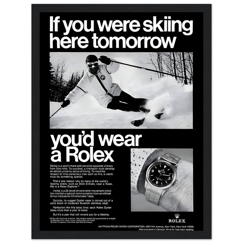 Rolex Ski Vintage Poster Ad