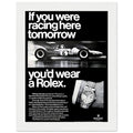 Rolex Racing Vintage Poster Ad