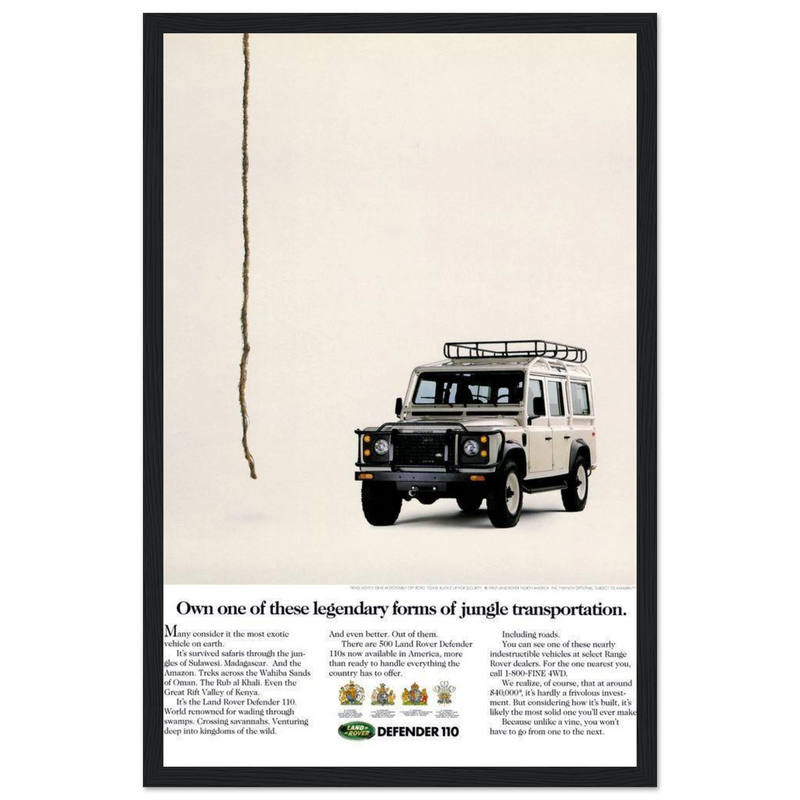 Land Rover Defender Vintage Poster