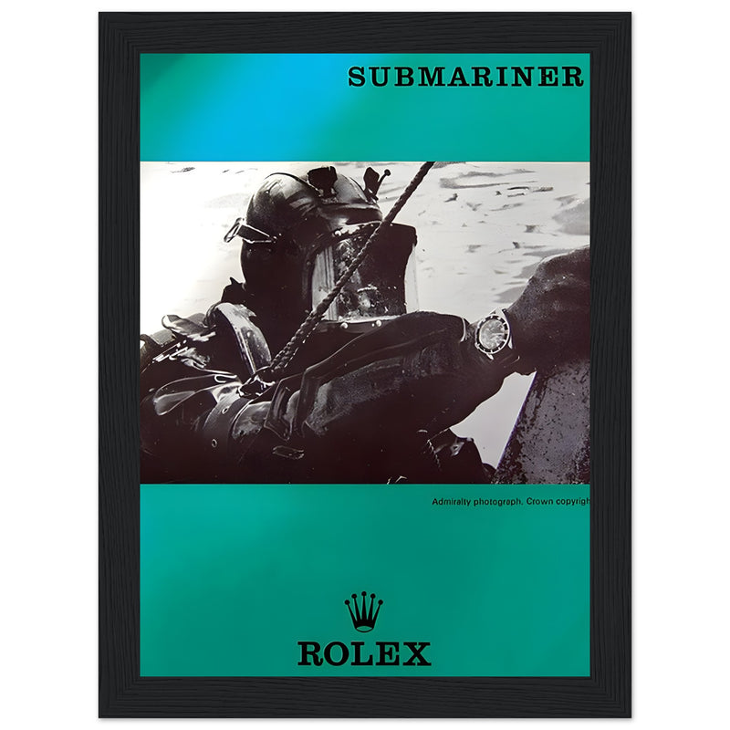 Rolex Submariner Diver Vintage Poster Ad