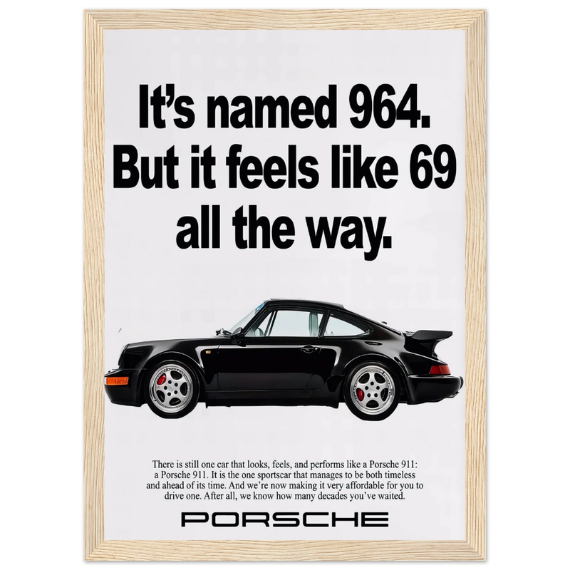 Porsche 964 - 69 Vintage Ad Poster