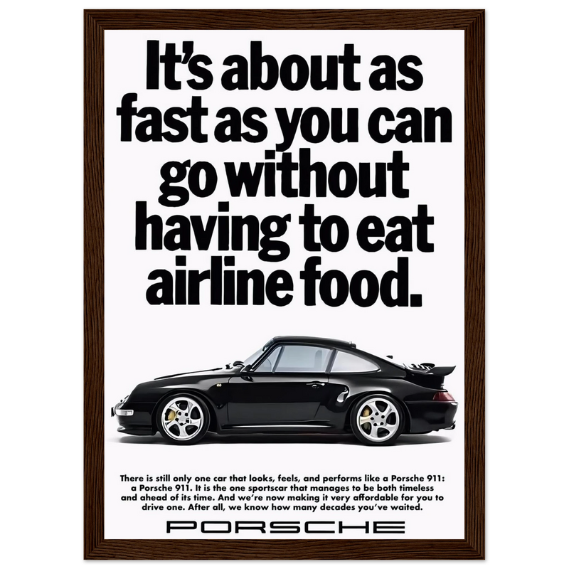 Porsche 911 Vintage Poster - Airline Food