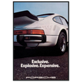Porsche - Exclusive, Explosive, Expensive Vintage Poster