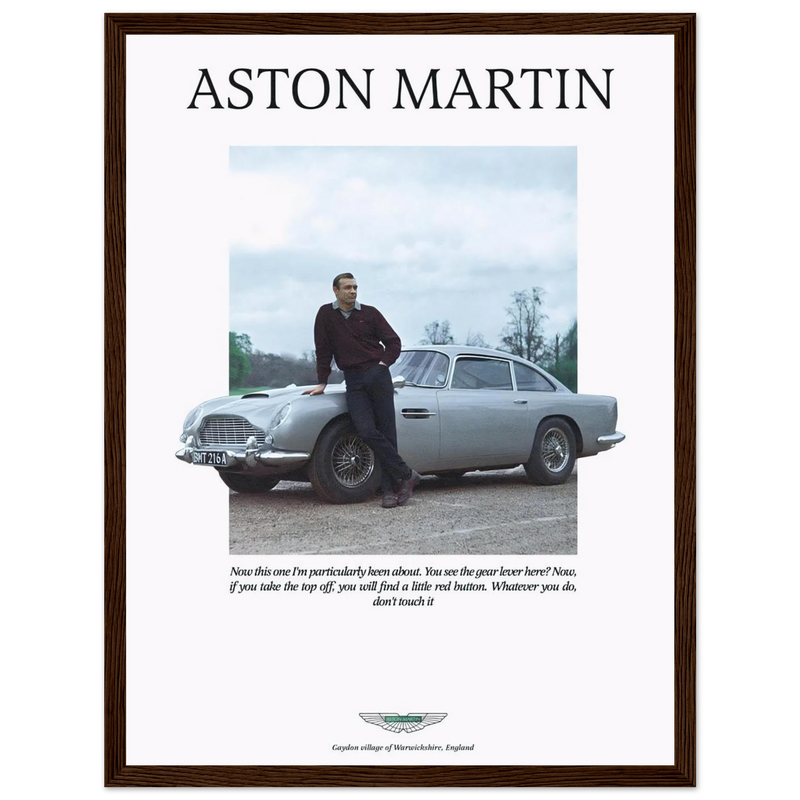 Aston Martin Vintage Poster Ad - 1964 James Bond Goldfinger