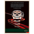 Rolex Live For Greatness Vintage Poster Ad