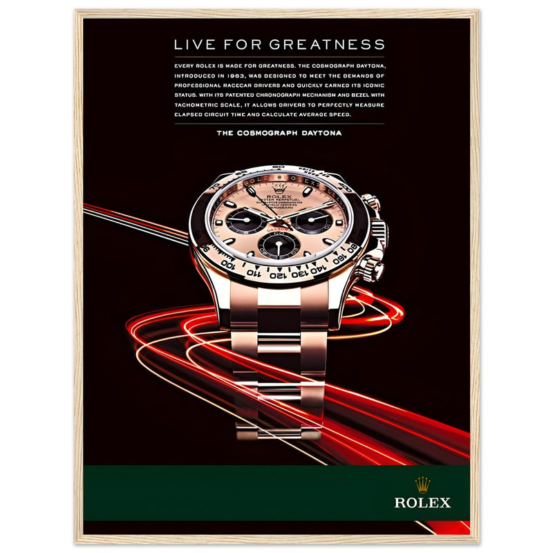 Rolex Live For Greatness Vintage Poster Ad
