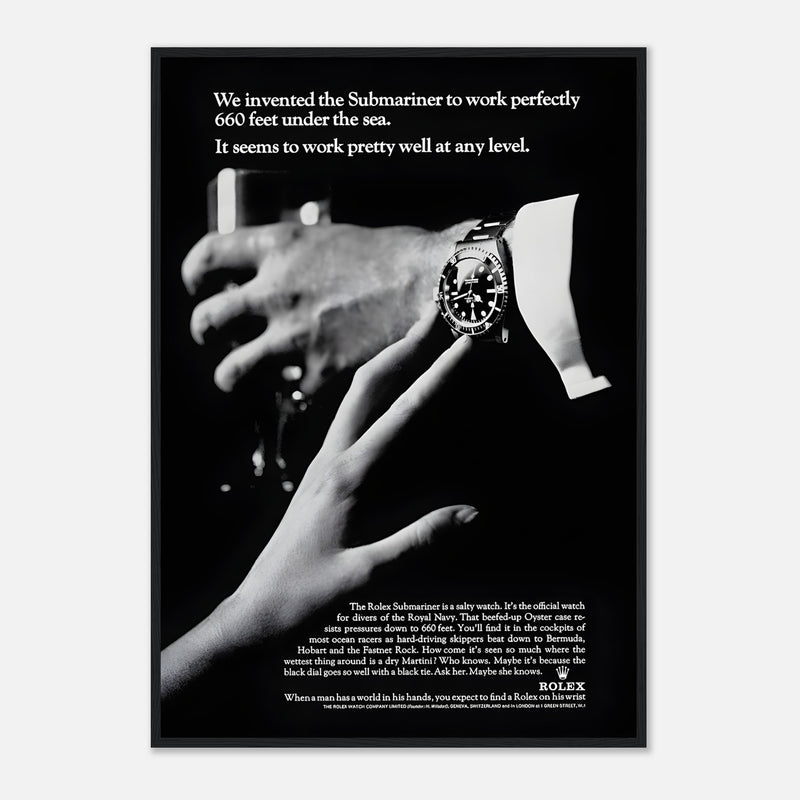 Rolex Submariner Any Level Vintage Poster Ad