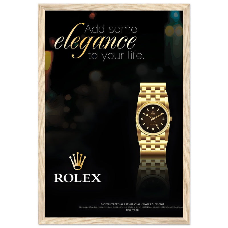 Rolex Elegance Vintage Poster Ad