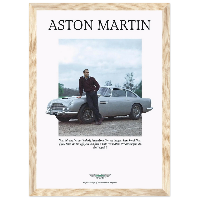 Aston Martin Vintage Poster Ad - 1964 James Bond Goldfinger