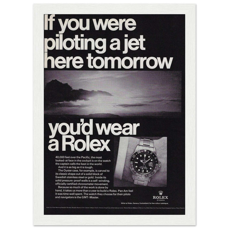 Rolex Jet Pilot Vintage Poster Ad