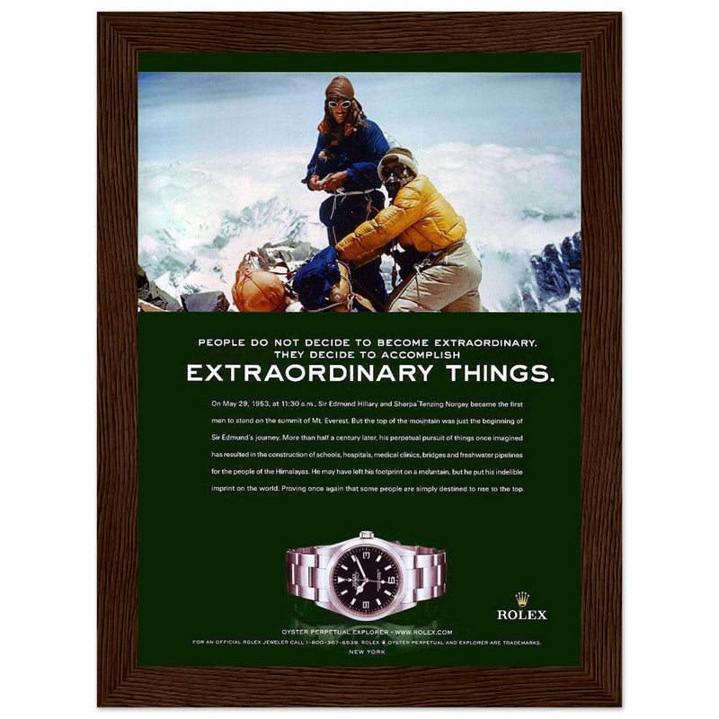 Rolex Oyster Perpetual Explorer Vintage Poster Ad