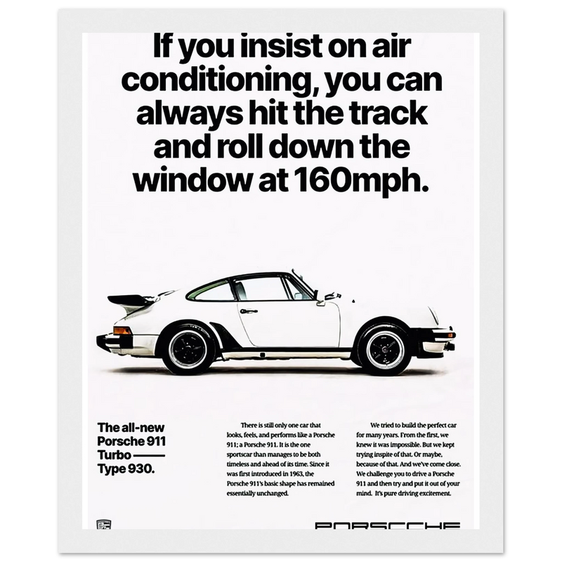 Porsche All New 911 Vintage Poster