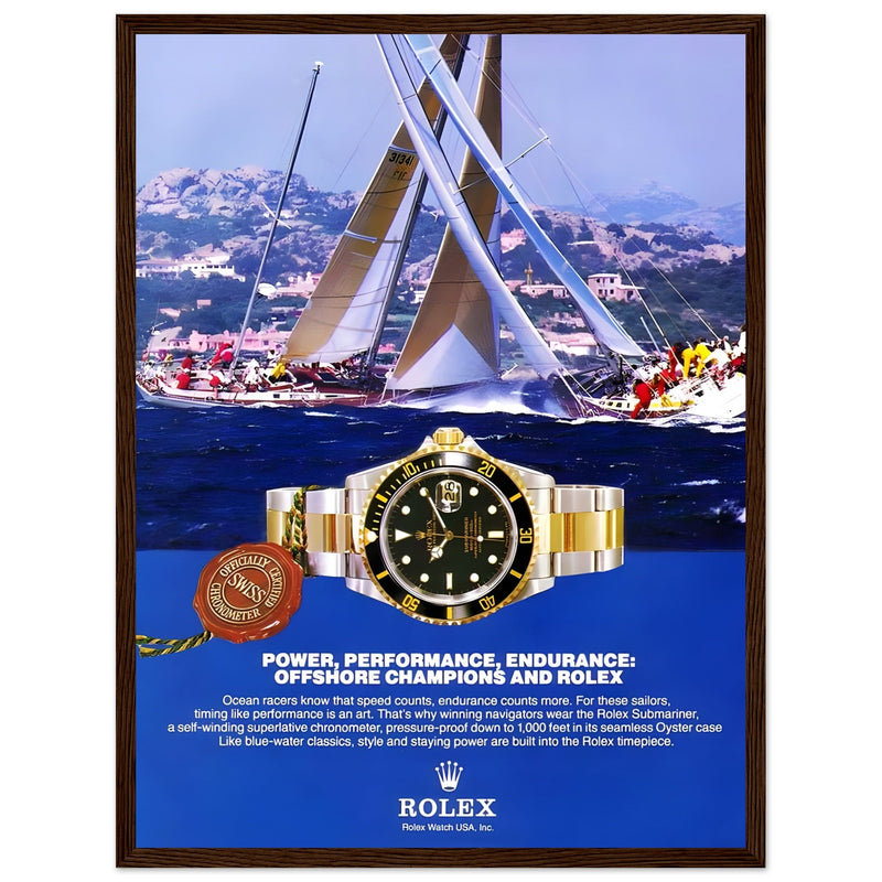 Rolex Submariner Offshore Champions Vintage Poster Ad