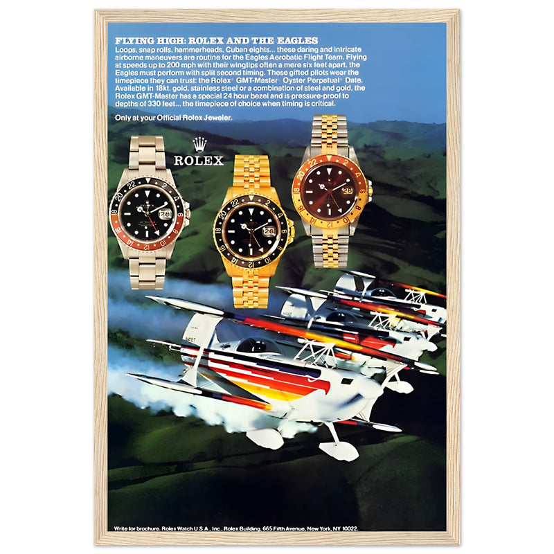 Rolex GMT Master Vintage Poster Ad