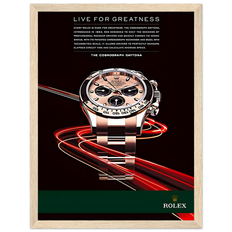 Rolex Live For Greatness Vintage Poster Ad