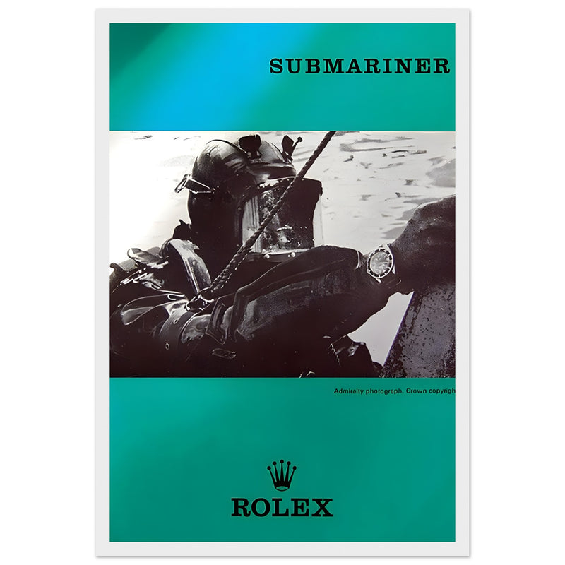 Rolex Submariner Diver Vintage Poster Ad