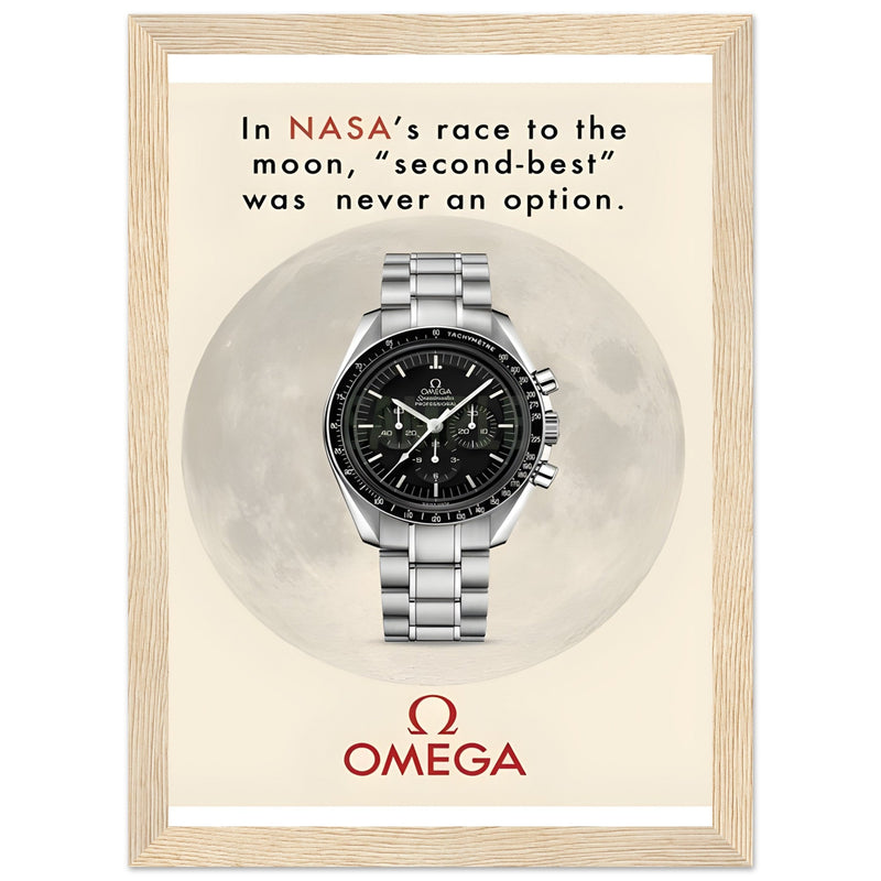 Omega Race to the Moon Vintage Poster Ad