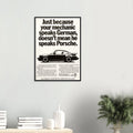 Porsche - German Speaking Vintage Poster