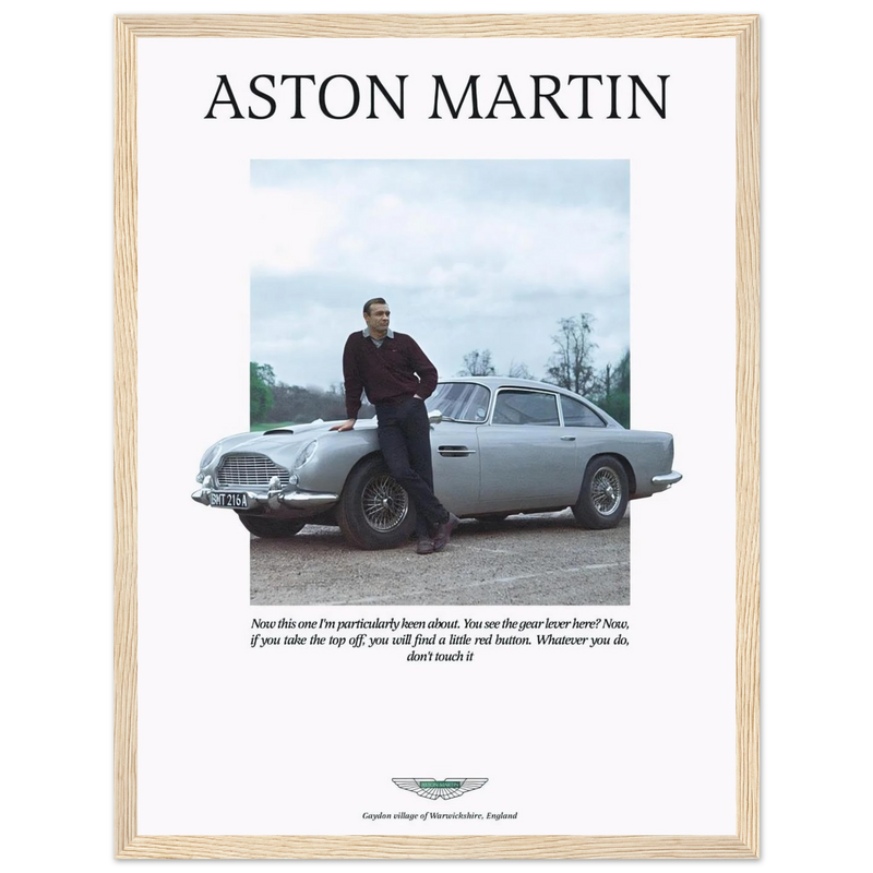 Aston Martin Vintage Poster Ad - 1964 James Bond Goldfinger
