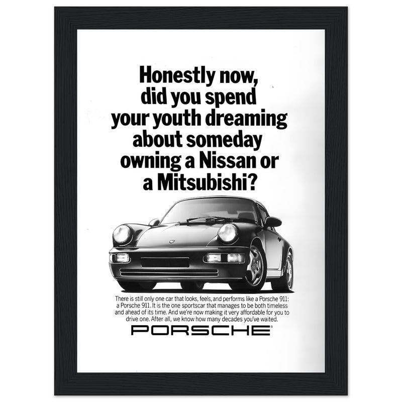 Porsche 911 Vintage Ad Poster